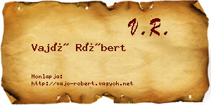 Vajó Róbert névjegykártya